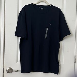 Tommy Hilfiger Navy Short-Sleeve Crew Tee with Flag Logo